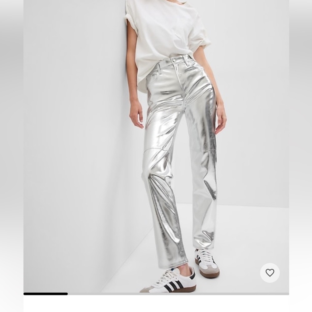 Gap High Rise Silver Pants Size 4